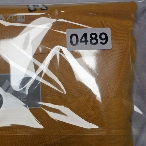 San Diego Padres Majestic Mens Gold T-Shirt 2XL 100% Cotton - Picture 6 of 7